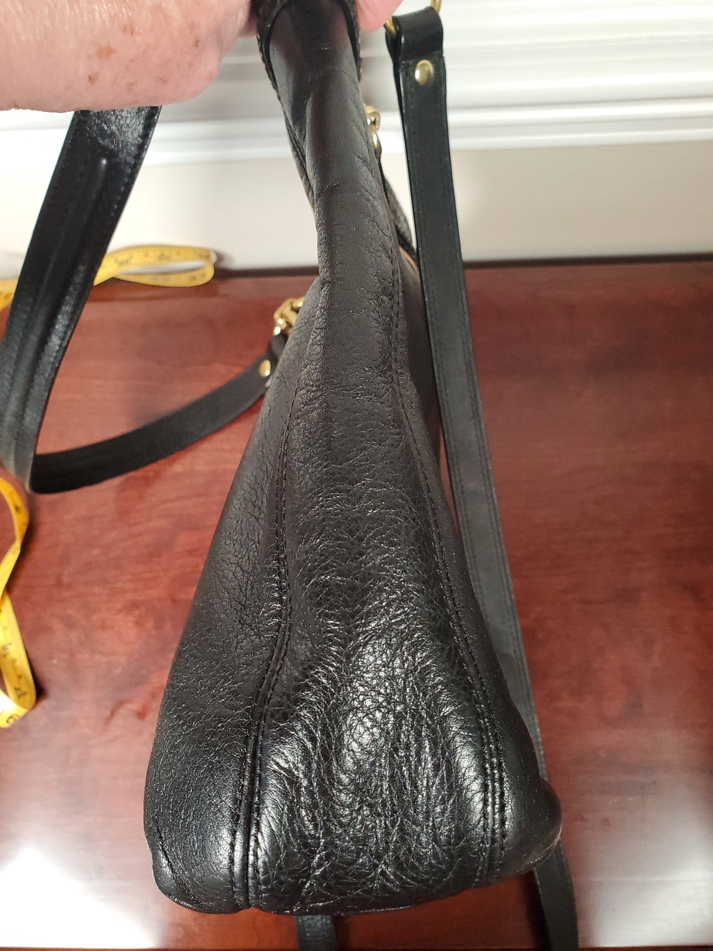 Coach - Ashley - Leather - Hippie Crossbody / Shoulder Bag - Black - F20114 - Picture 10 of 17